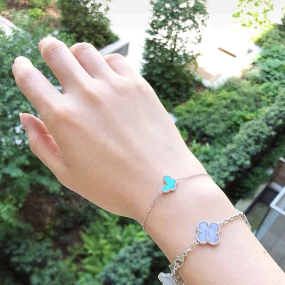 [Vintora]BUTTERFLY TURQUOISE BUTTERFLY BRACELET SILVER