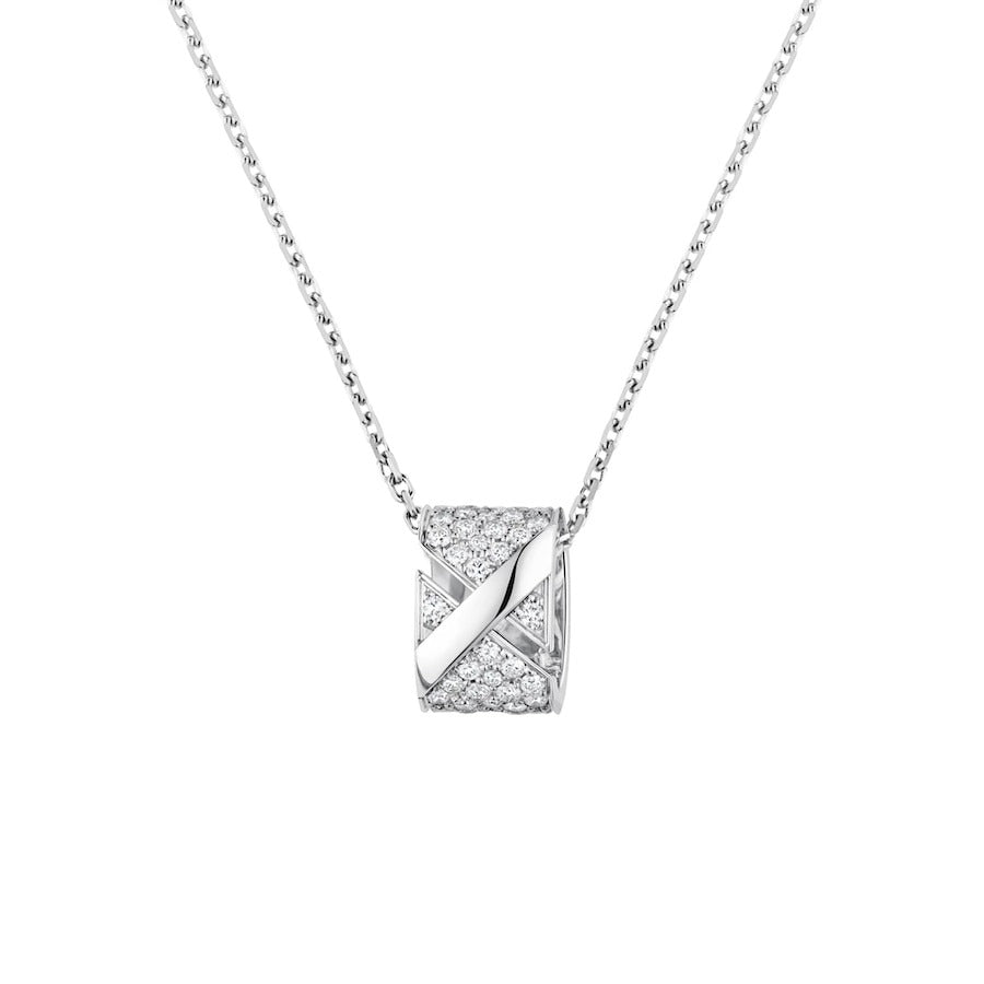 [Vintora]LIENS EVIDENCE DIAMOND PAVED NECKLACE