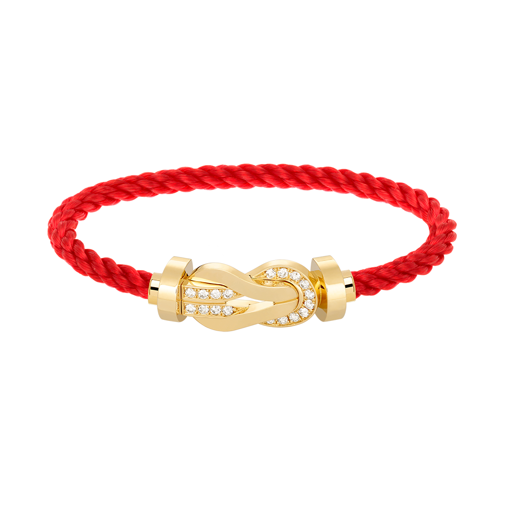 [Vintora]CHANCE LARGE 8 FIGURE BUCKLE HALF DIAMOND BRACELET GOLD
