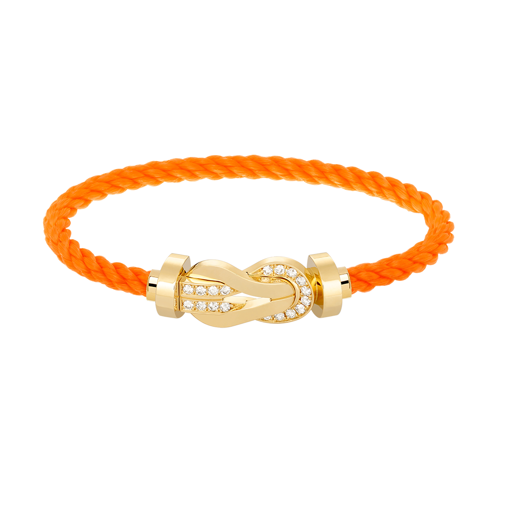 [Vintora]CHANCE LARGE 8 FIGURE BUCKLE HALF DIAMOND BRACELET GOLD