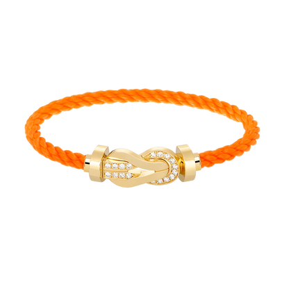 [Vintora]CHANCE LARGE 8 FIGURE BUCKLE HALF DIAMOND BRACELET GOLD