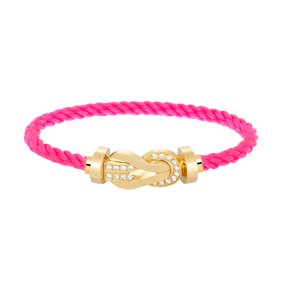 [Vintora]CHANCE LARGE 8 FIGURE BUCKLE HALF DIAMOND BRACELET GOLD