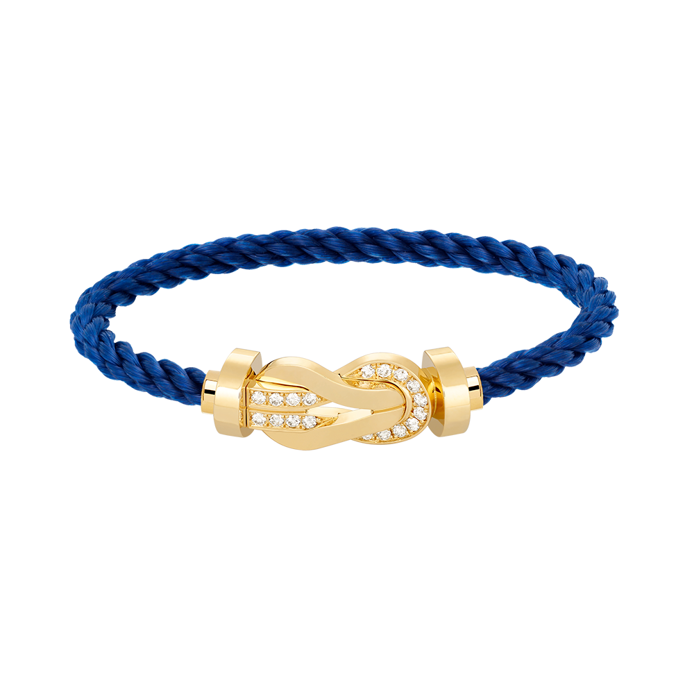 [Vintora]CHANCE LARGE 8 FIGURE BUCKLE HALF DIAMOND BRACELET GOLD