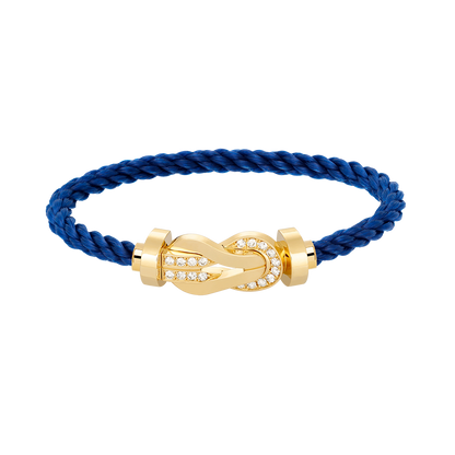 [Vintora]CHANCE LARGE 8 FIGURE BUCKLE HALF DIAMOND BRACELET GOLD