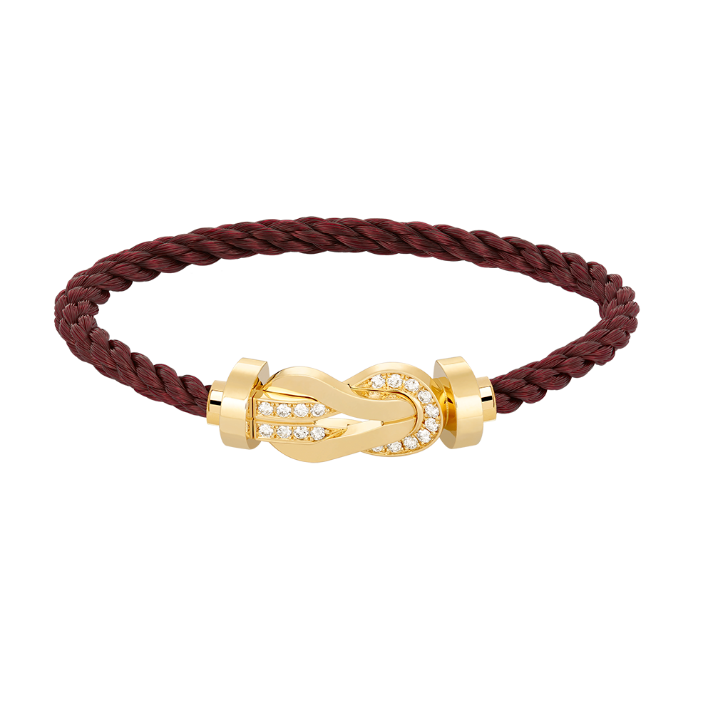 [Vintora]CHANCE LARGE 8 FIGURE BUCKLE HALF DIAMOND BRACELET GOLD