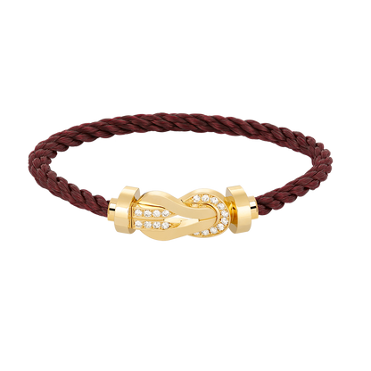 [Vintora]CHANCE LARGE 8 FIGURE BUCKLE HALF DIAMOND BRACELET GOLD