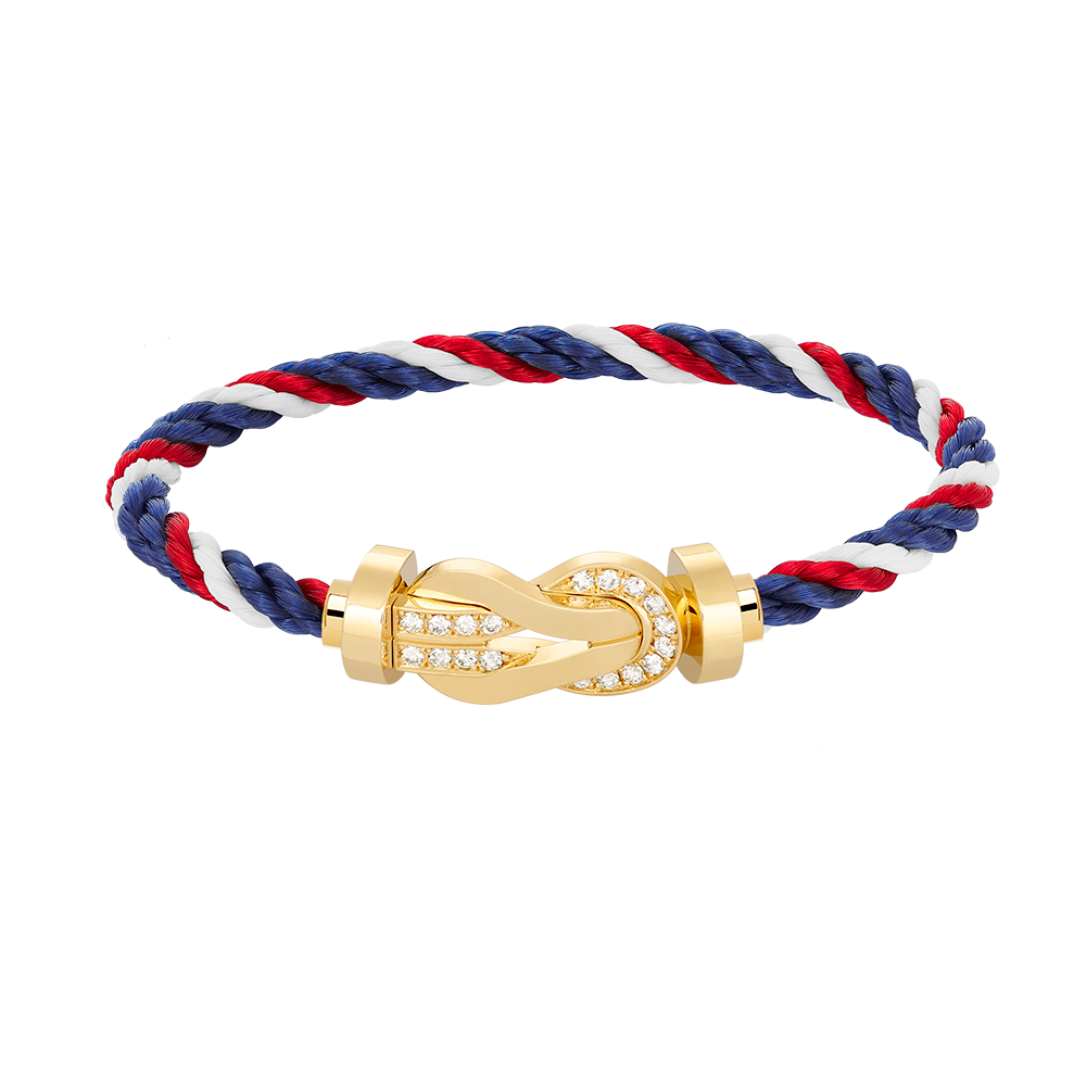 [Vintora]CHANCE LARGE 8 FIGURE BUCKLE HALF DIAMOND BRACELET GOLD