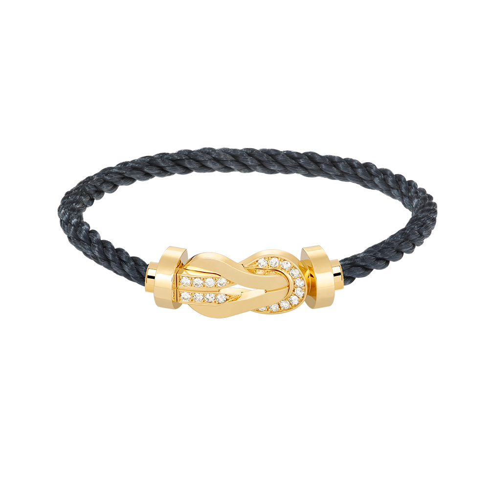 [Vintora]CHANCE LARGE 8 FIGURE BUCKLE HALF DIAMOND BRACELET GOLD