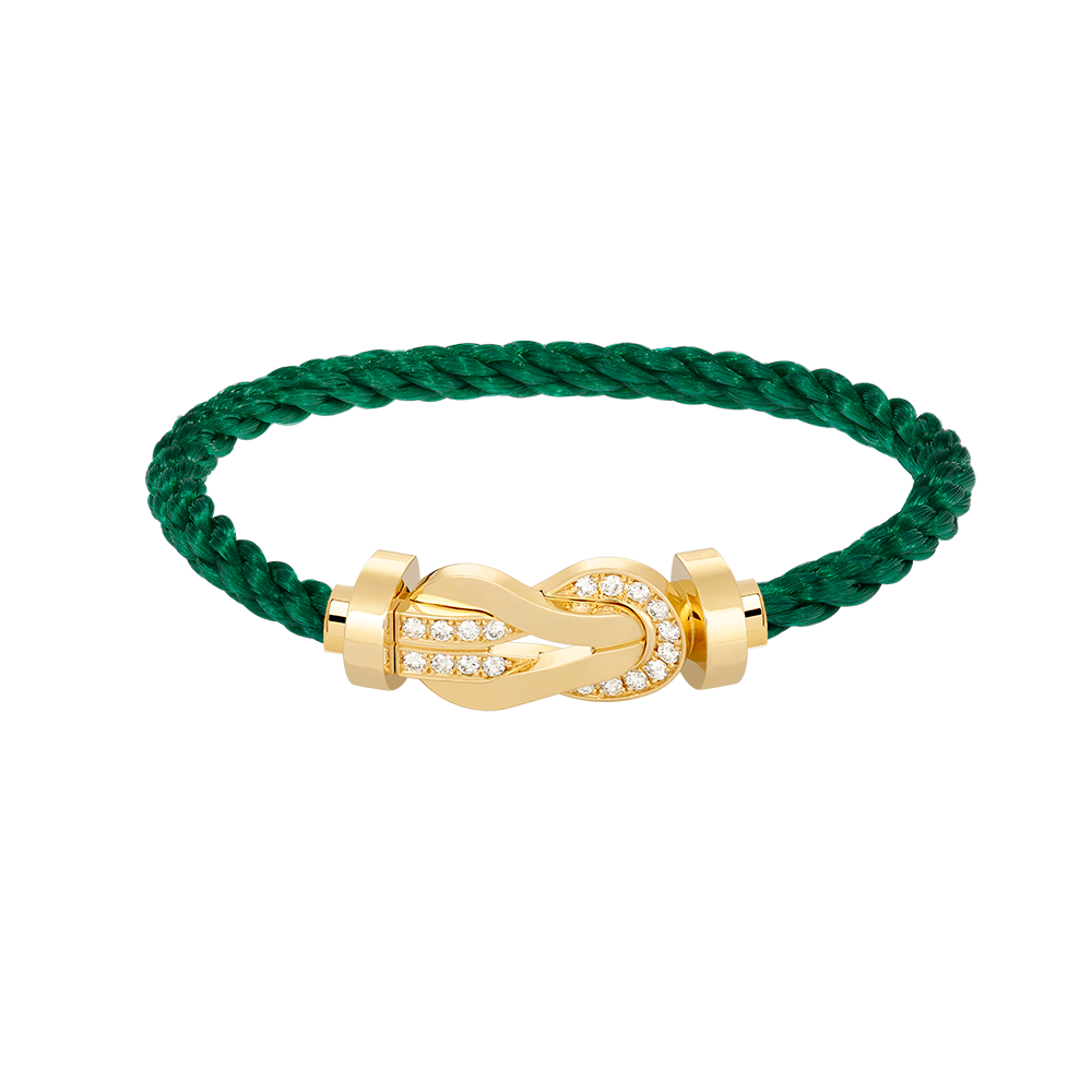 [Vintora]CHANCE LARGE 8 FIGURE BUCKLE HALF DIAMOND BRACELET GOLD