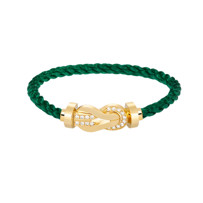 [Vintora]CHANCE LARGE 8 FIGURE BUCKLE HALF DIAMOND BRACELET GOLD