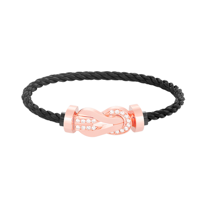 [Vintora]CHANCE LARGE 8 FIGURE BUCKLE HALF DIAMOND BRACELET Vintora GOLD