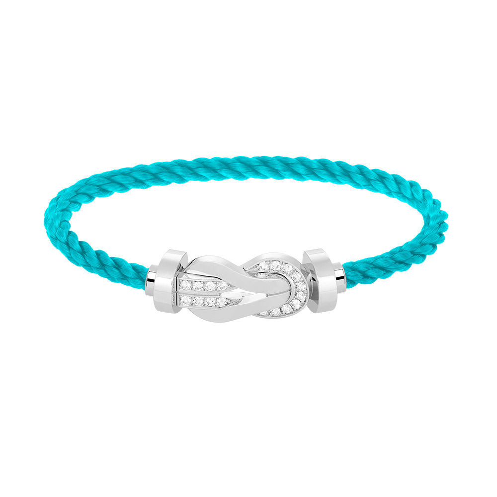 [Vintora]CHANCE LARGE 8 FIGURE BUCKLE HALF DIAMOND BRACELET SILVER