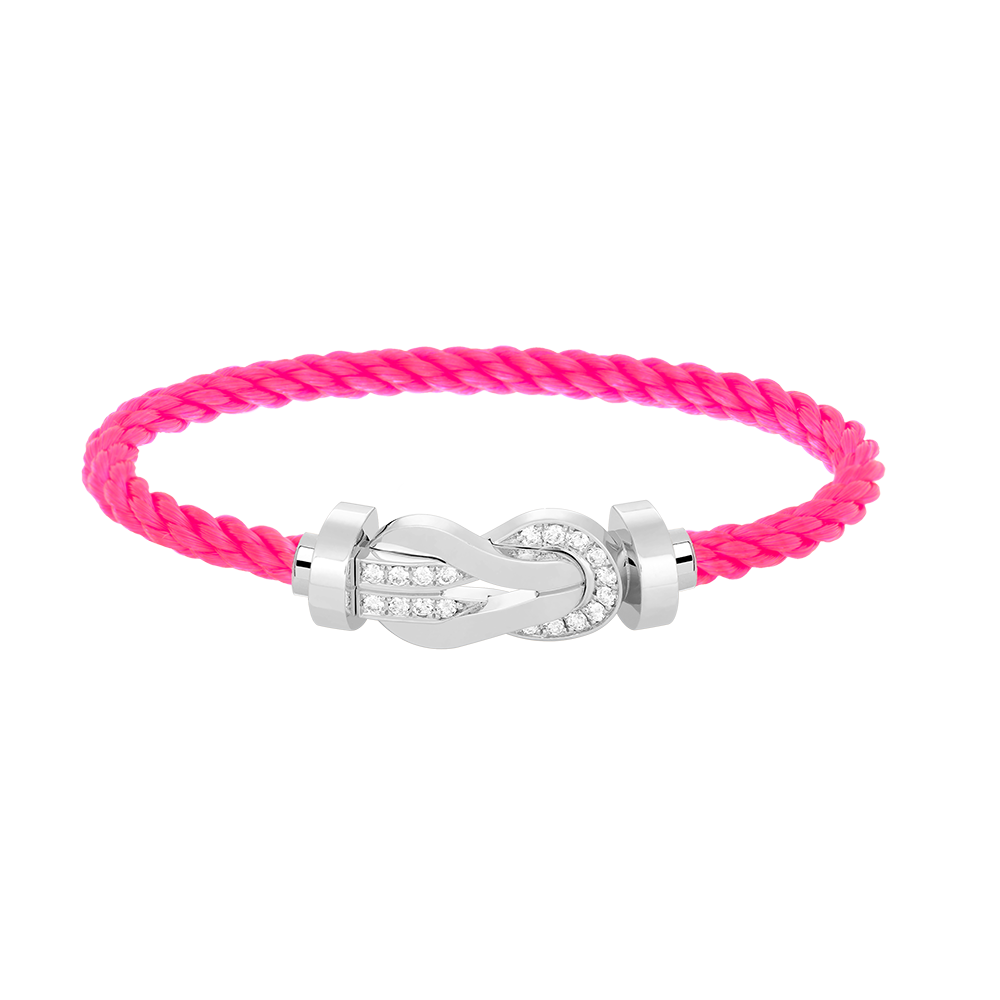 [Vintora]CHANCE LARGE 8 FIGURE BUCKLE HALF DIAMOND BRACELET SILVER
