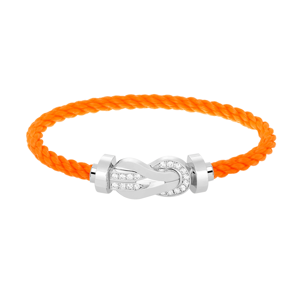 [Vintora]CHANCE LARGE 8 FIGURE BUCKLE HALF DIAMOND BRACELET SILVER