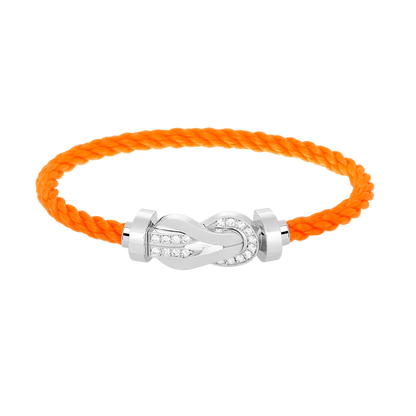 [Vintora]CHANCE LARGE 8 FIGURE BUCKLE HALF DIAMOND BRACELET SILVER