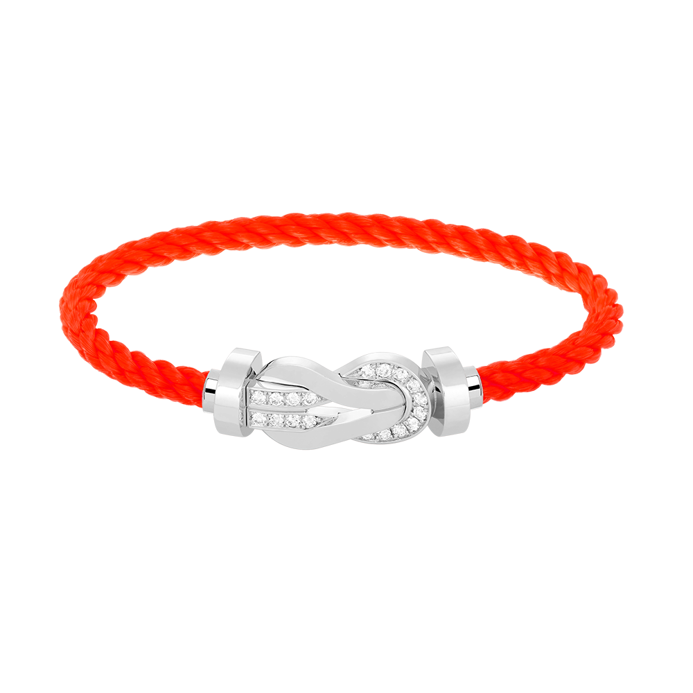 [Vintora]CHANCE LARGE 8 FIGURE BUCKLE HALF DIAMOND BRACELET SILVER
