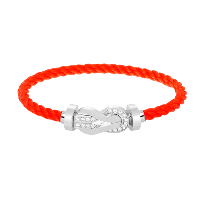 [Vintora]CHANCE LARGE 8 FIGURE BUCKLE HALF DIAMOND BRACELET SILVER