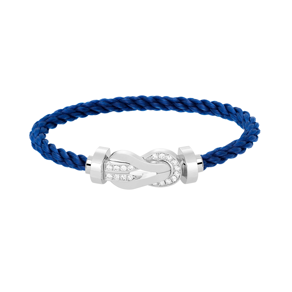 [Vintora]CHANCE LARGE 8 FIGURE BUCKLE HALF DIAMOND BRACELET SILVER