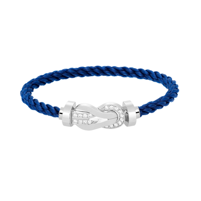 [Vintora]CHANCE LARGE 8 FIGURE BUCKLE HALF DIAMOND BRACELET SILVER