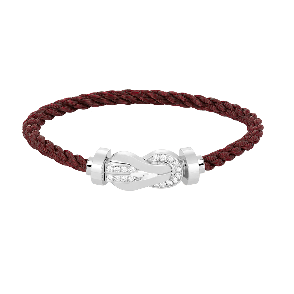[Vintora]CHANCE LARGE 8 FIGURE BUCKLE HALF DIAMOND BRACELET SILVER