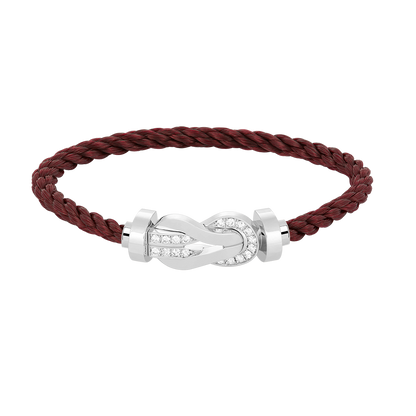 [Vintora]CHANCE LARGE 8 FIGURE BUCKLE HALF DIAMOND BRACELET SILVER
