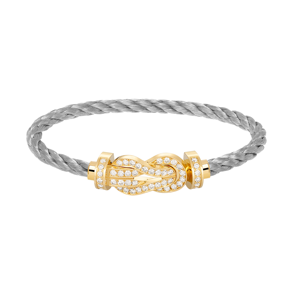 [Vintora]CHANCE LARGE 8 FIGURE BUCKLE FULLDIAMOND BRACELET GOLD
