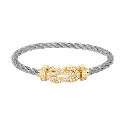 [Vintora]CHANCE LARGE 8 FIGURE BUCKLE FULLDIAMOND BRACELET GOLD
