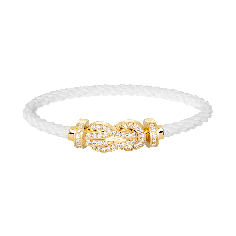 [Vintora]CHANCE LARGE 8 FIGURE BUCKLE FULLDIAMOND BRACELET GOLD