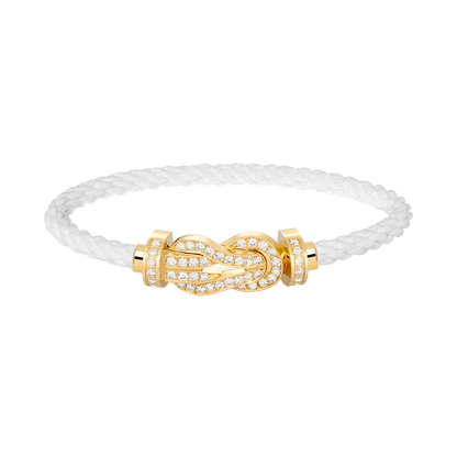 [Vintora]CHANCE LARGE 8 FIGURE BUCKLE FULLDIAMOND BRACELET GOLD