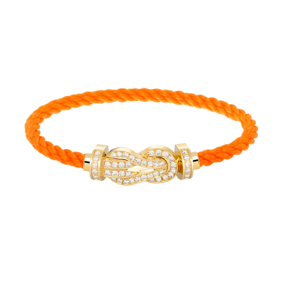 [Vintora]CHANCE LARGE 8 FIGURE BUCKLE FULLDIAMOND BRACELET GOLD