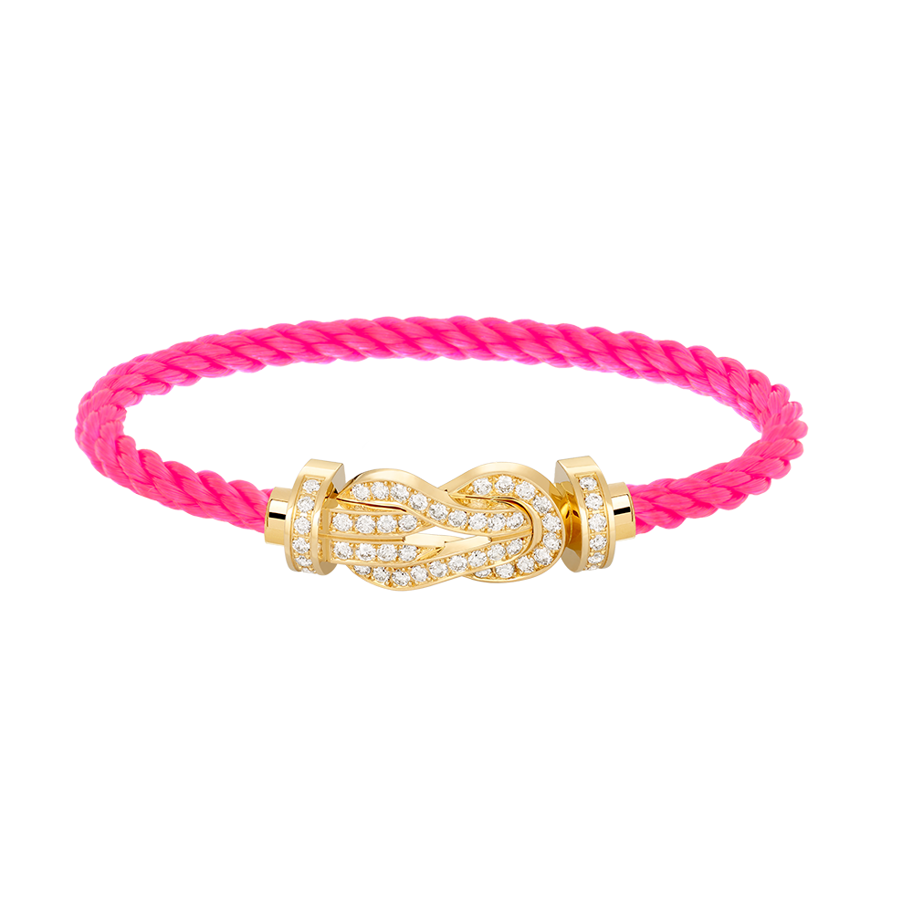 [Vintora]CHANCE LARGE 8 FIGURE BUCKLE FULLDIAMOND BRACELET GOLD