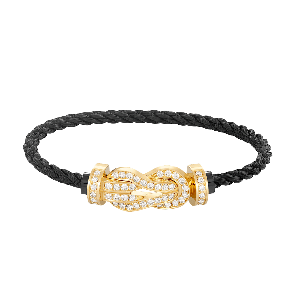 [Vintora]CHANCE LARGE 8 FIGURE BUCKLE FULLDIAMOND BRACELET GOLD
