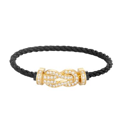 [Vintora]CHANCE LARGE 8 FIGURE BUCKLE FULLDIAMOND BRACELET GOLD
