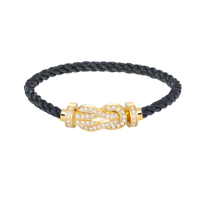 [Vintora]CHANCE LARGE 8 FIGURE BUCKLE FULLDIAMOND BRACELET GOLD