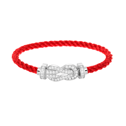 [Vintora]CHANCE LARGE 8 FIGURE BUCKLE FULL DIAMOND BRACELET SILVER