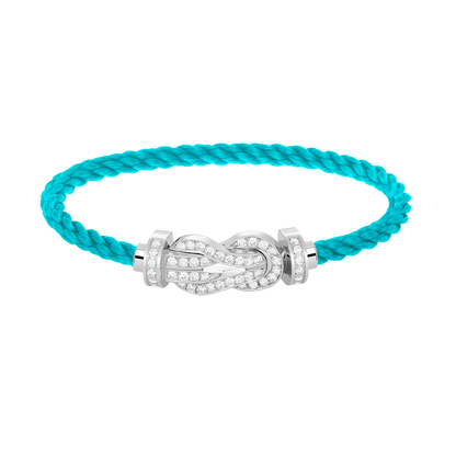 [Vintora]CHANCE LARGE 8 FIGURE BUCKLE FULL DIAMOND BRACELET SILVER