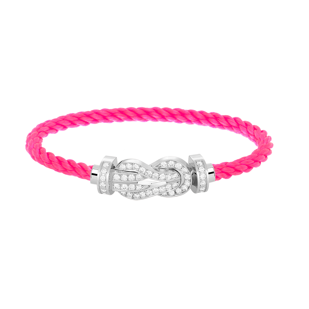 [Vintora]CHANCE LARGE 8 FIGURE BUCKLE FULL DIAMOND BRACELET SILVER