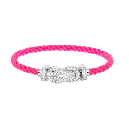 [Vintora]CHANCE LARGE 8 FIGURE BUCKLE FULL DIAMOND BRACELET SILVER