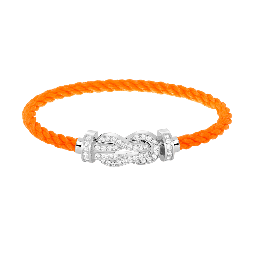 [Vintora]CHANCE LARGE 8 FIGURE BUCKLE FULL DIAMOND BRACELET SILVER