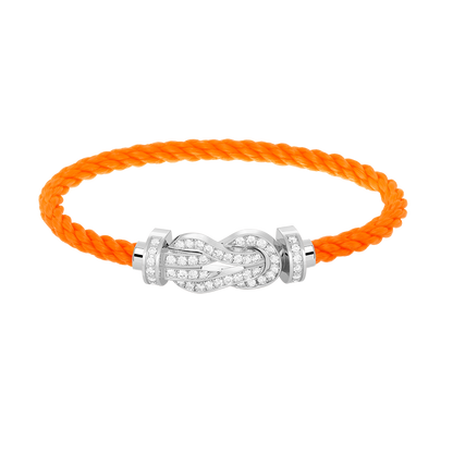[Vintora]CHANCE LARGE 8 FIGURE BUCKLE FULL DIAMOND BRACELET SILVER