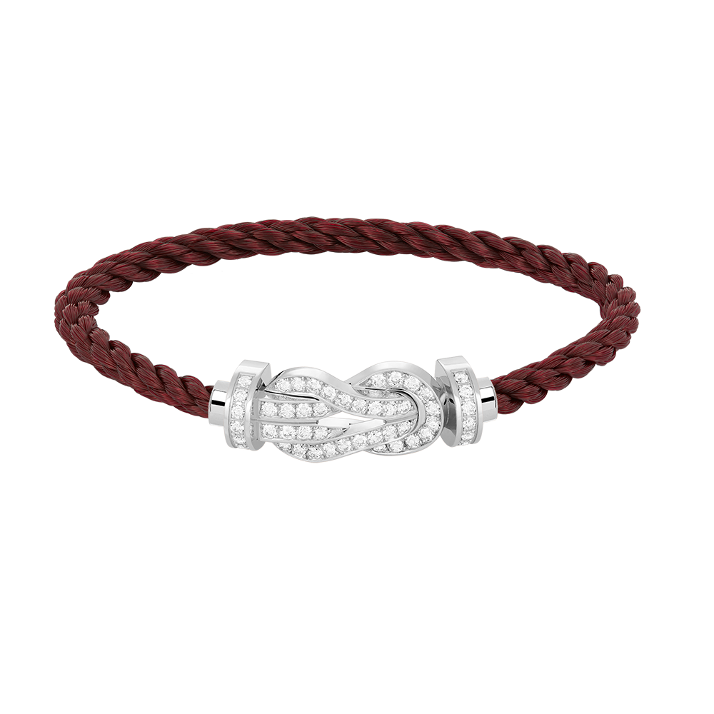 [Vintora]CHANCE LARGE 8 FIGURE BUCKLE FULL DIAMOND BRACELET SILVER
