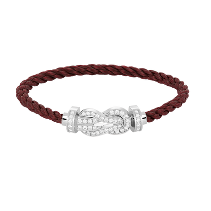 [Vintora]CHANCE LARGE 8 FIGURE BUCKLE FULL DIAMOND BRACELET SILVER