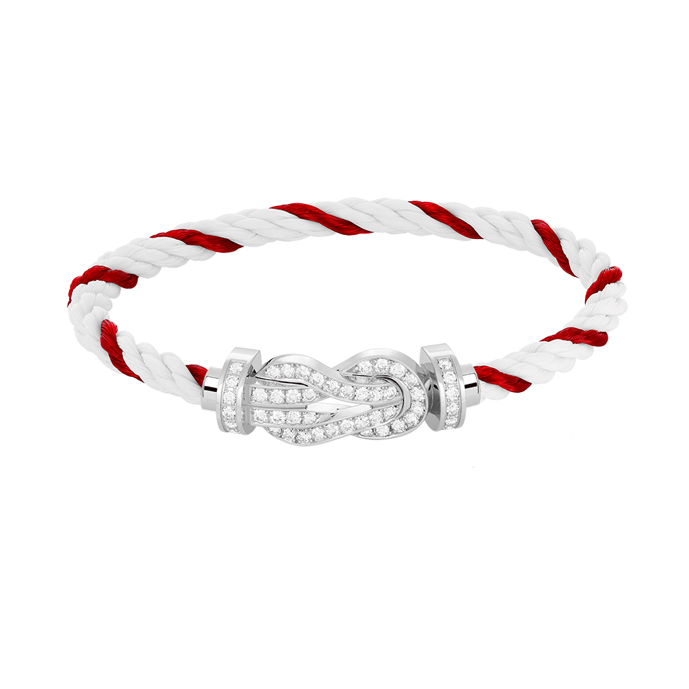 [Vintora]CHANCE LARGE 8 FIGURE BUCKLE FULL DIAMOND BRACELET SILVER