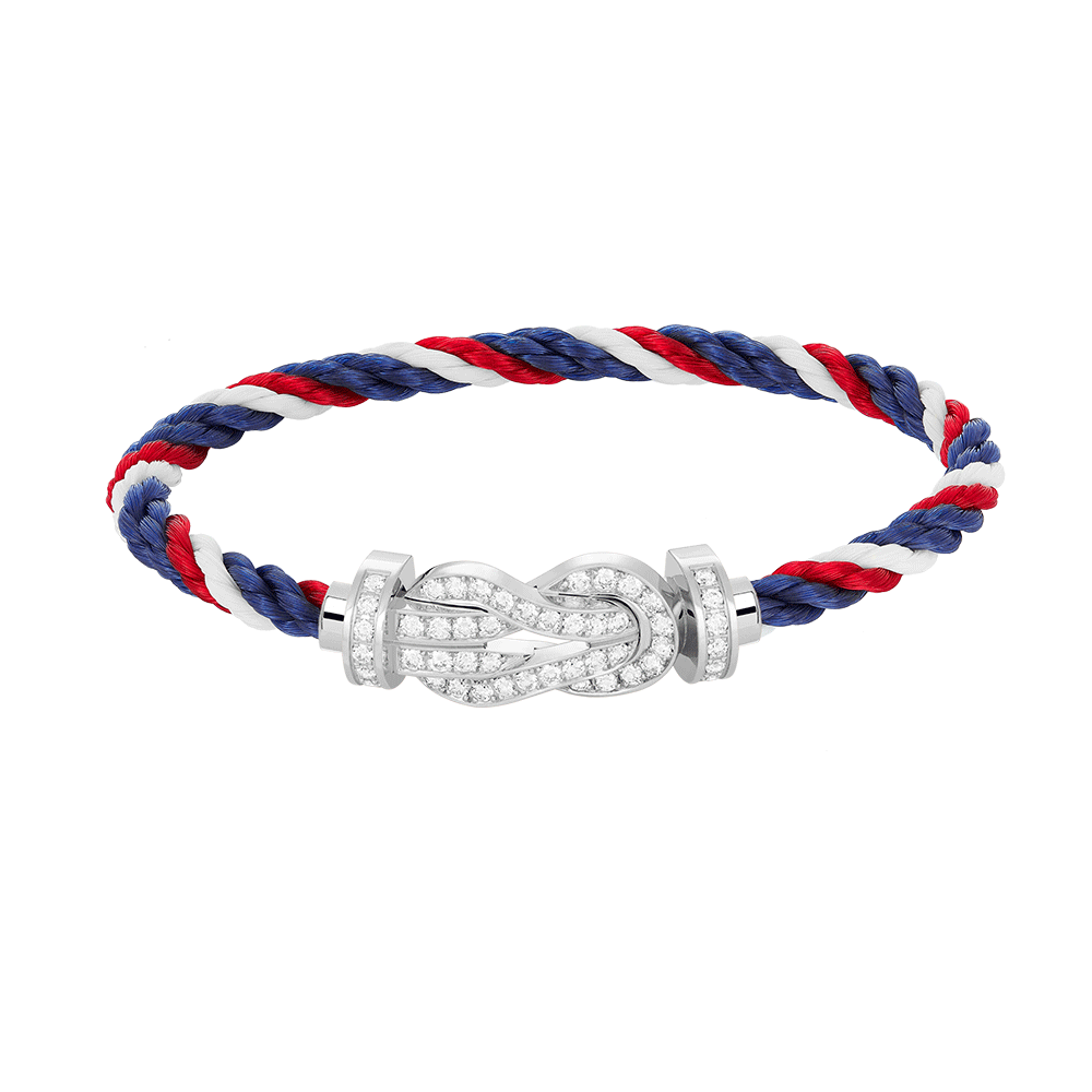 [Vintora]CHANCE LARGE 8 FIGURE BUCKLE FULL DIAMOND BRACELET SILVER