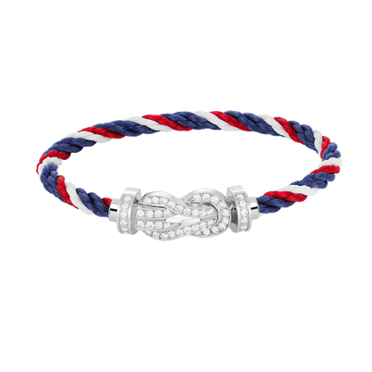 [Vintora]CHANCE LARGE 8 FIGURE BUCKLE FULL DIAMOND BRACELET SILVER