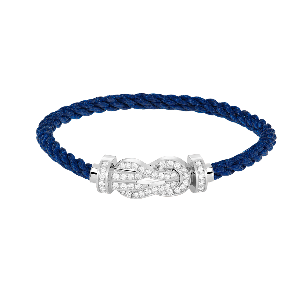 [Vintora]CHANCE LARGE 8 FIGURE BUCKLE FULL DIAMOND BRACELET SILVER