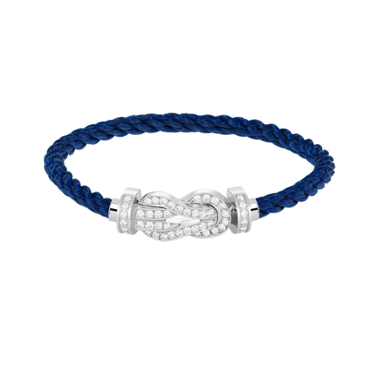 [Vintora]CHANCE LARGE 8 FIGURE BUCKLE FULL DIAMOND BRACELET SILVER