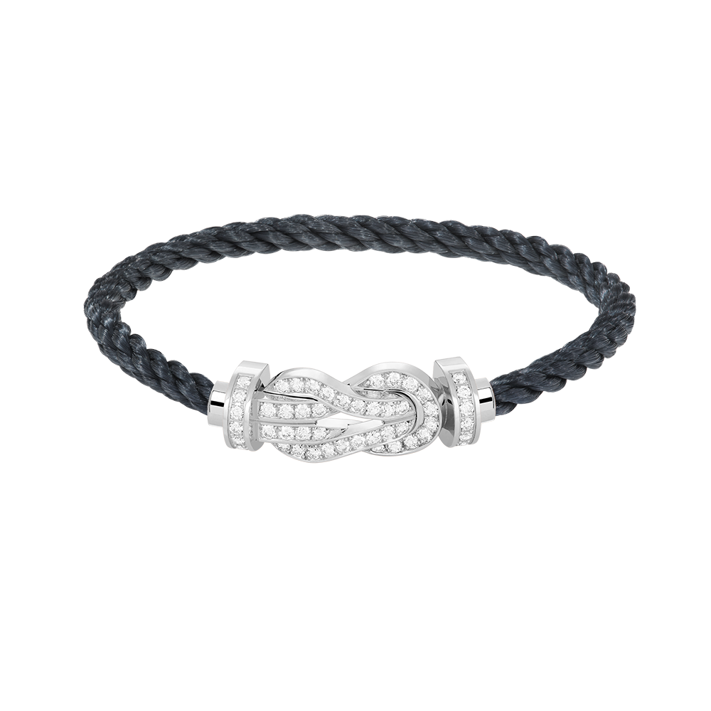 [Vintora]CHANCE LARGE 8 FIGURE BUCKLE FULL DIAMOND BRACELET SILVER