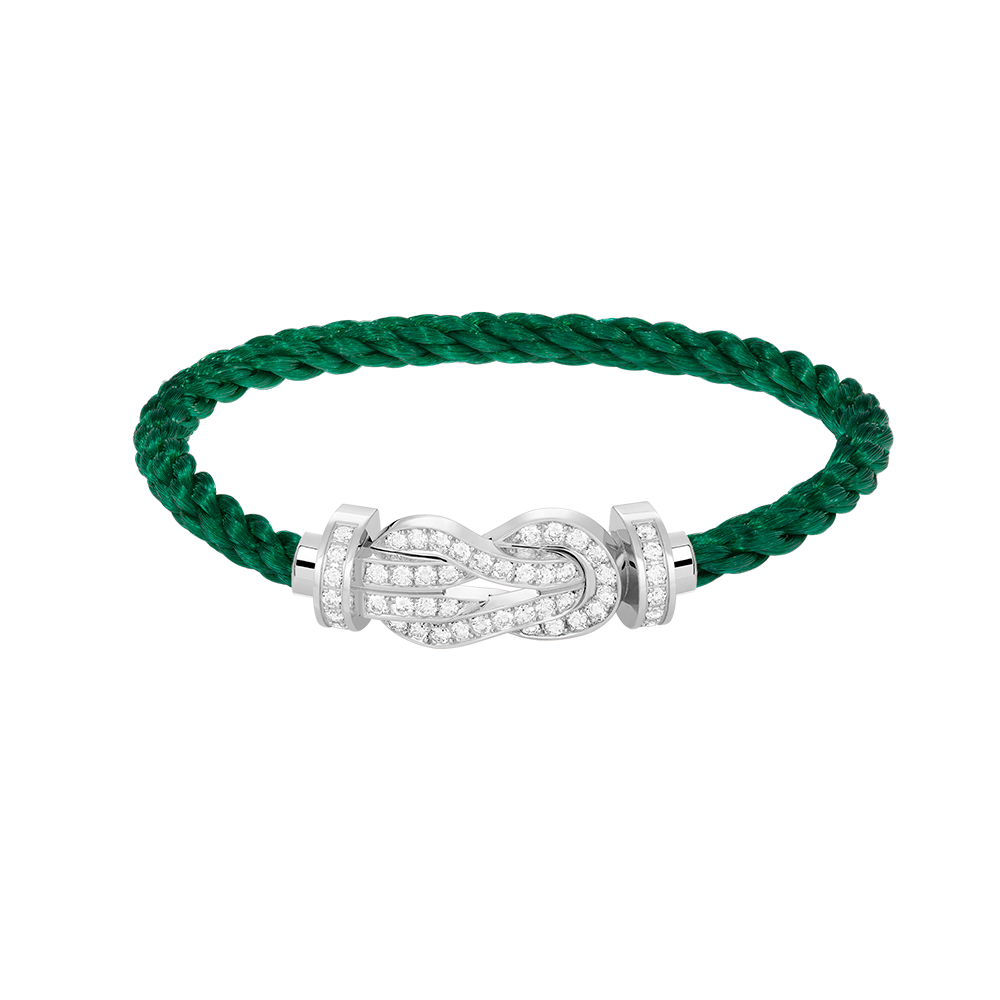 [Vintora]CHANCE LARGE 8 FIGURE BUCKLE FULL DIAMOND BRACELET SILVER