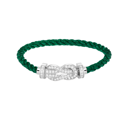 [Vintora]CHANCE LARGE 8 FIGURE BUCKLE FULL DIAMOND BRACELET SILVER